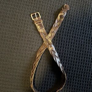 Men’s vintage J. Crew Dark Brown Braided Leather Belt size S